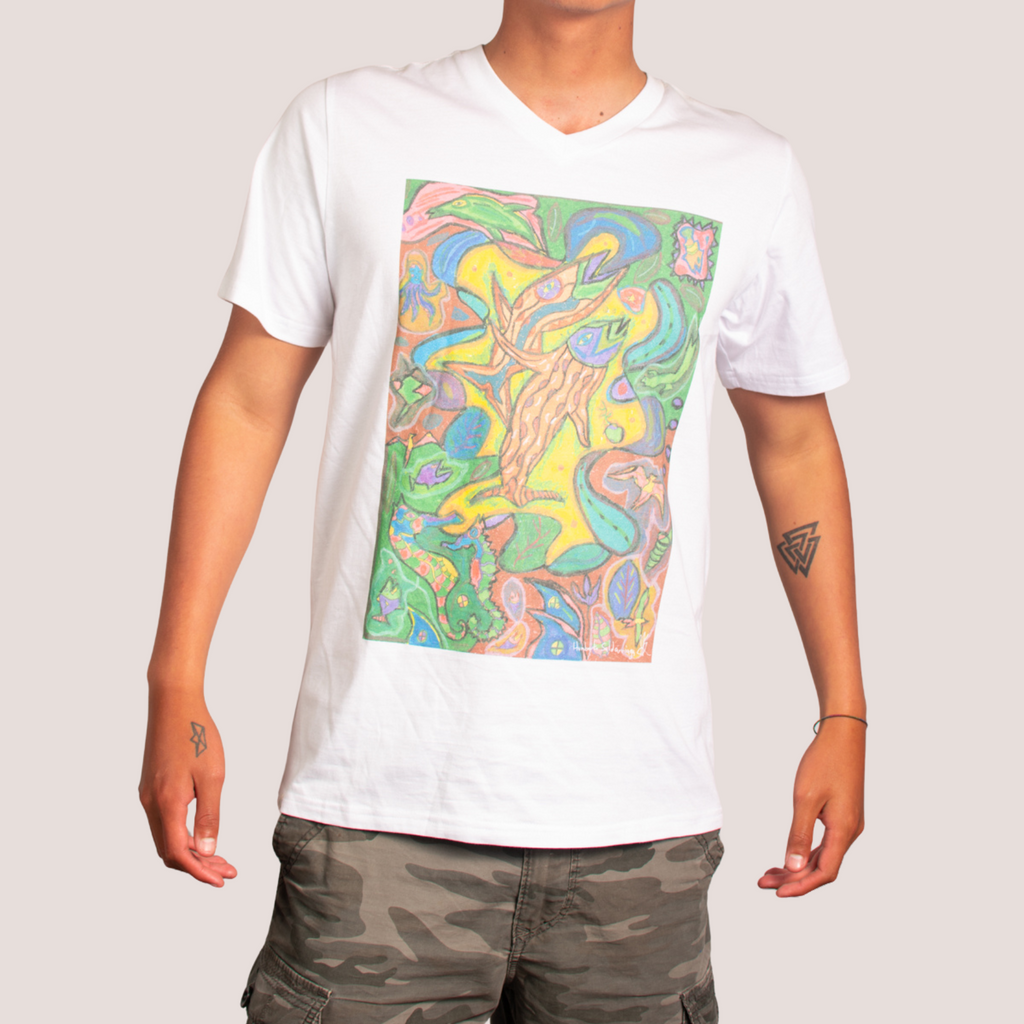 POLO M/C - Y SE HIZO LA LUZ - BLANCO