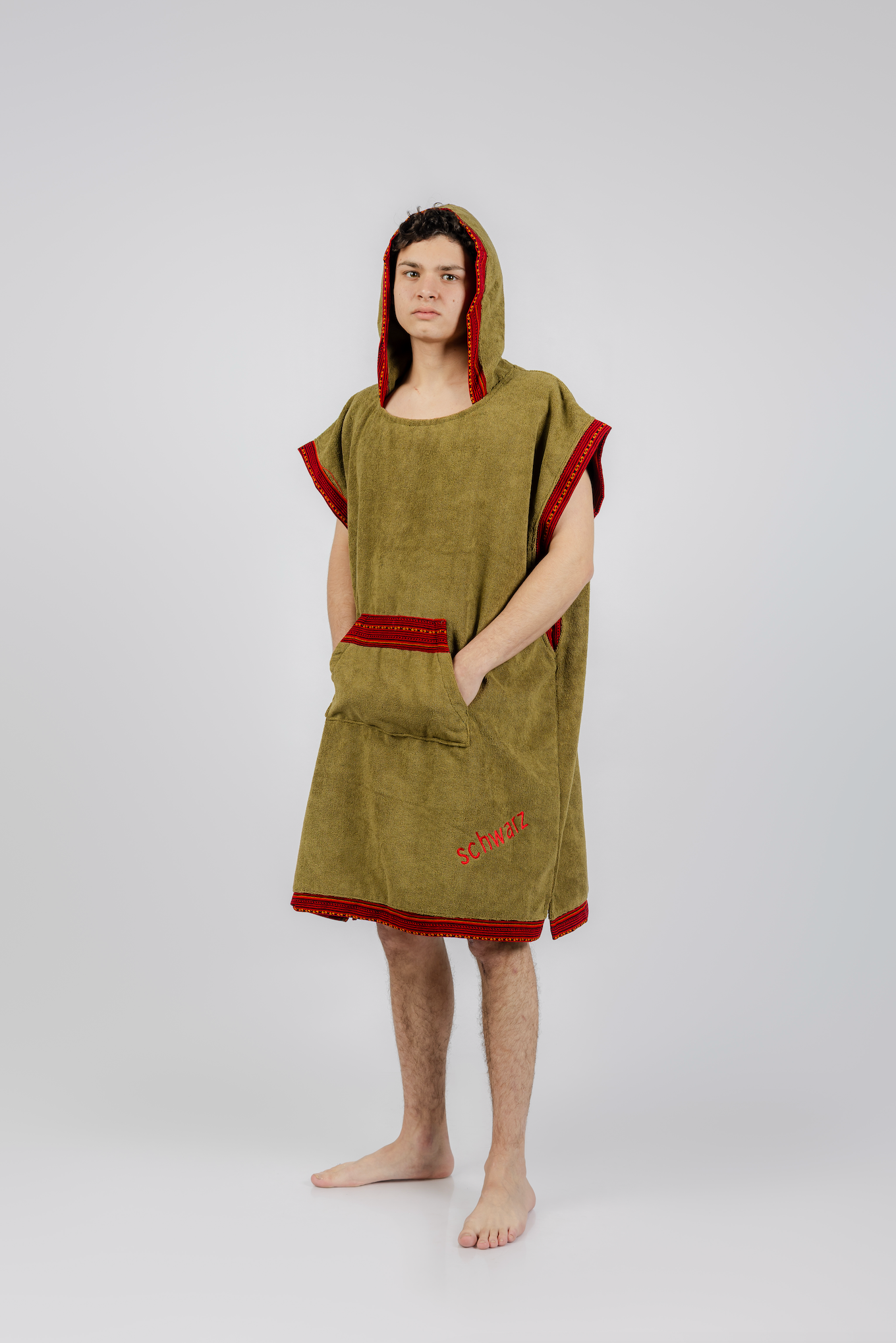 PONCHO INCAICO MARRON/ROJO