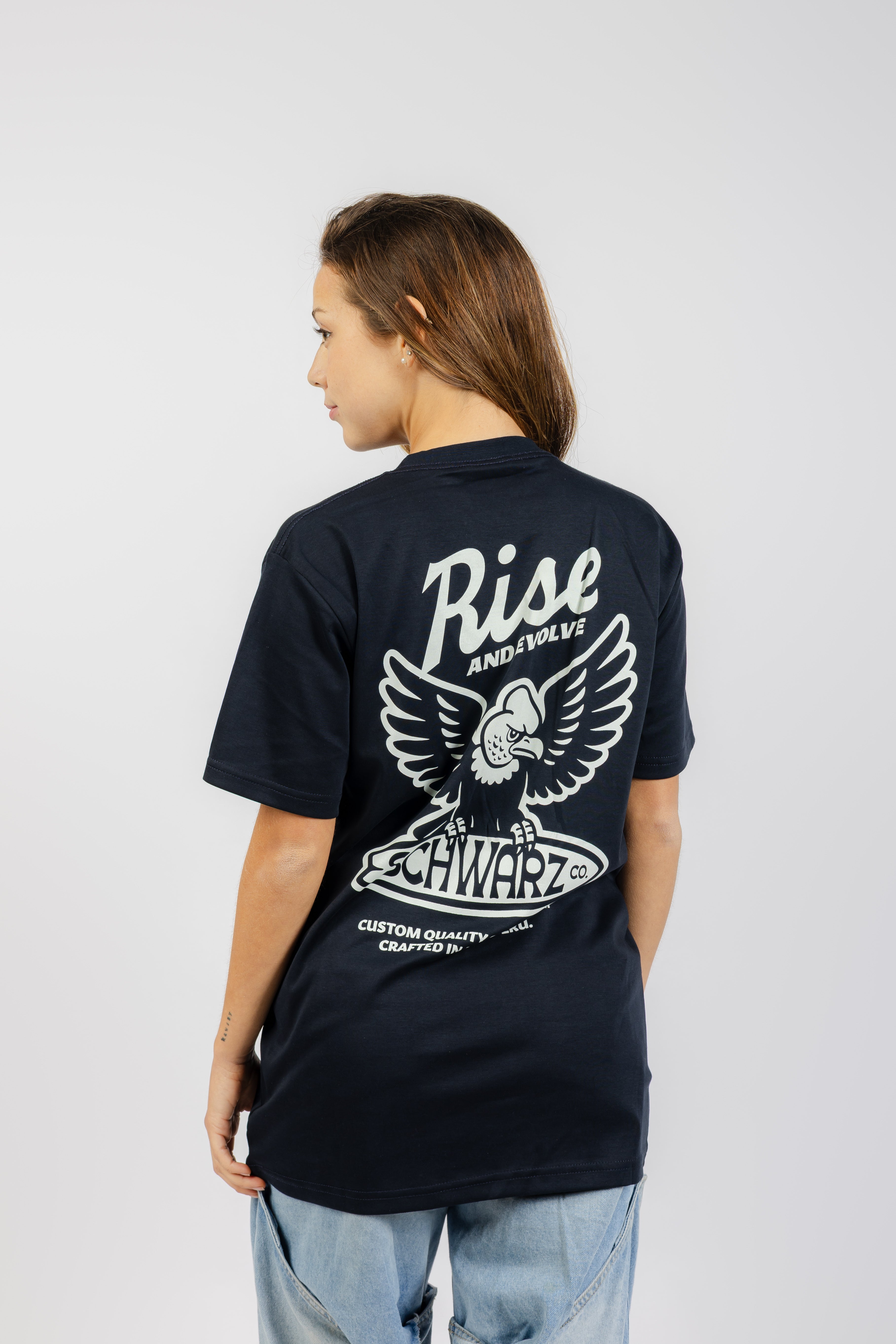 POLO MUJER - RISE AND ENVOLVE - PRIMA COTTON - NEGRO