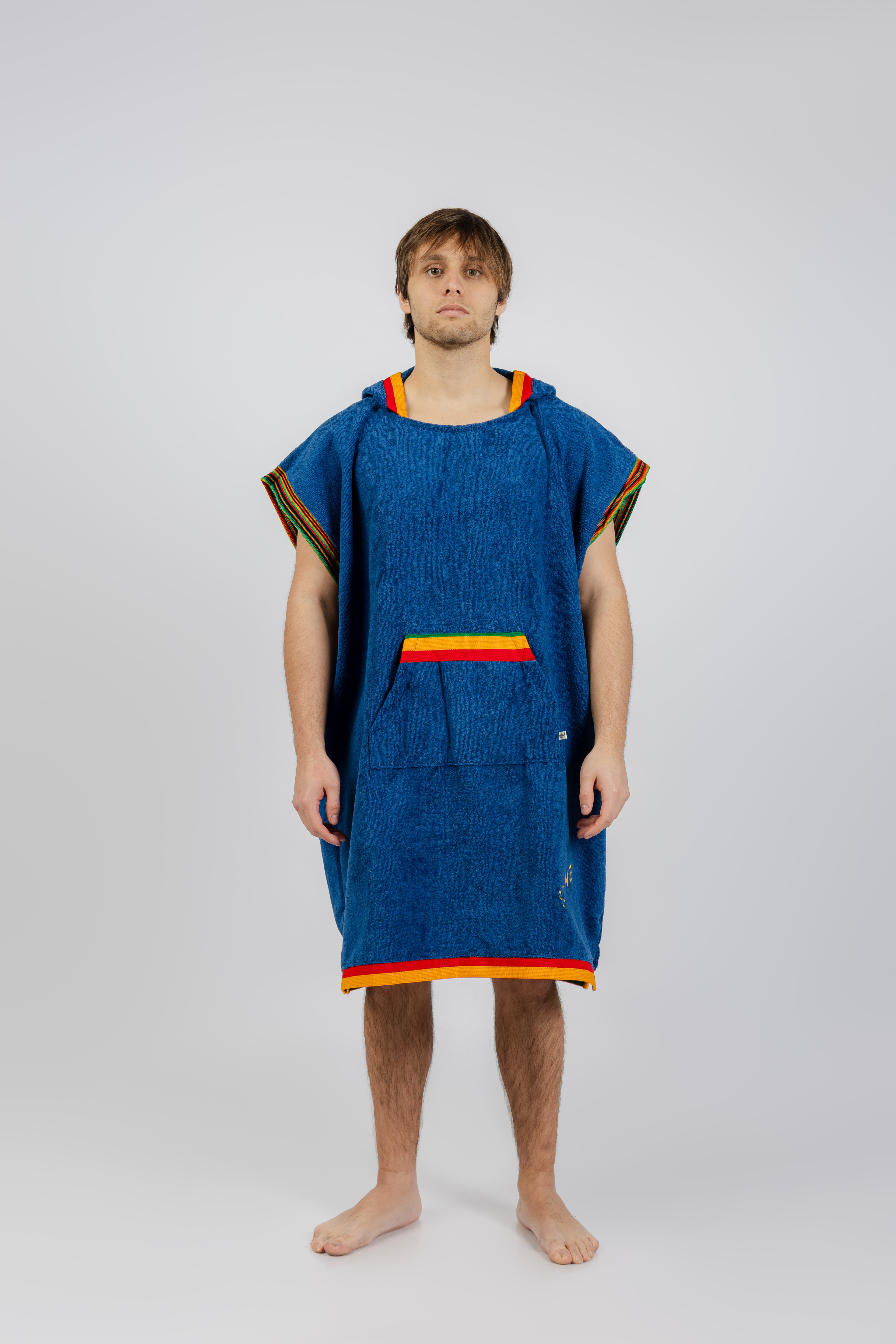 PONCHO INCAICO AZUL/RASTA