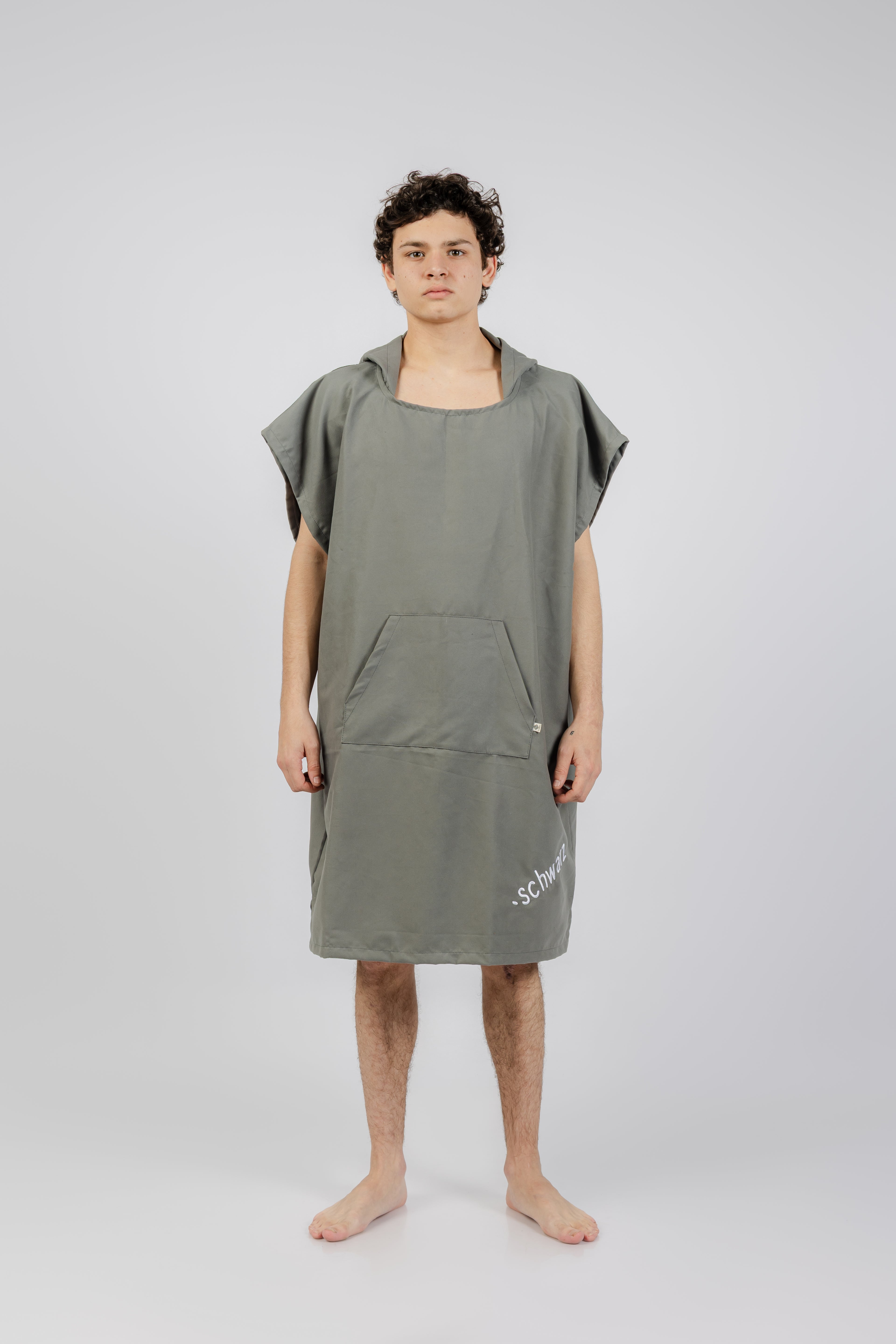 PONCHO MICROFIBRA GRIS