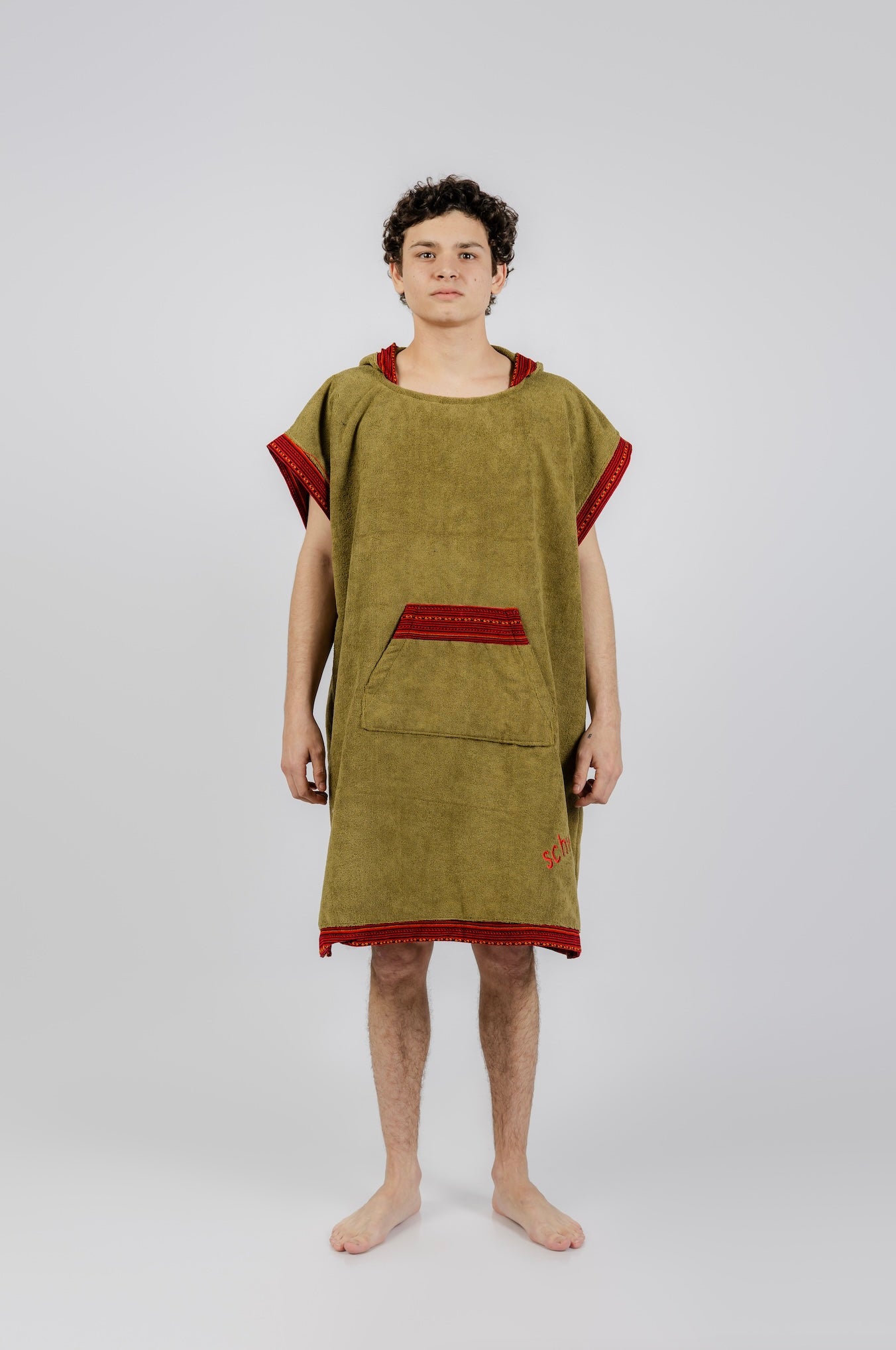 PONCHO INCAICO MARRON/ROJO